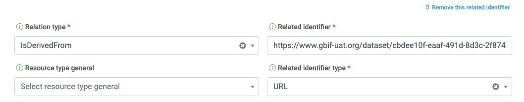 add related identifier